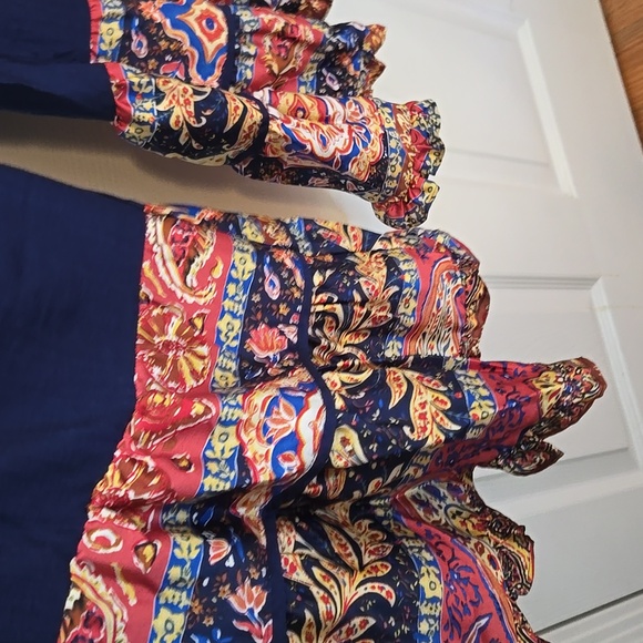 Umgee Navy Bohemian Wide-Leg Pants - Picture 5 of 5